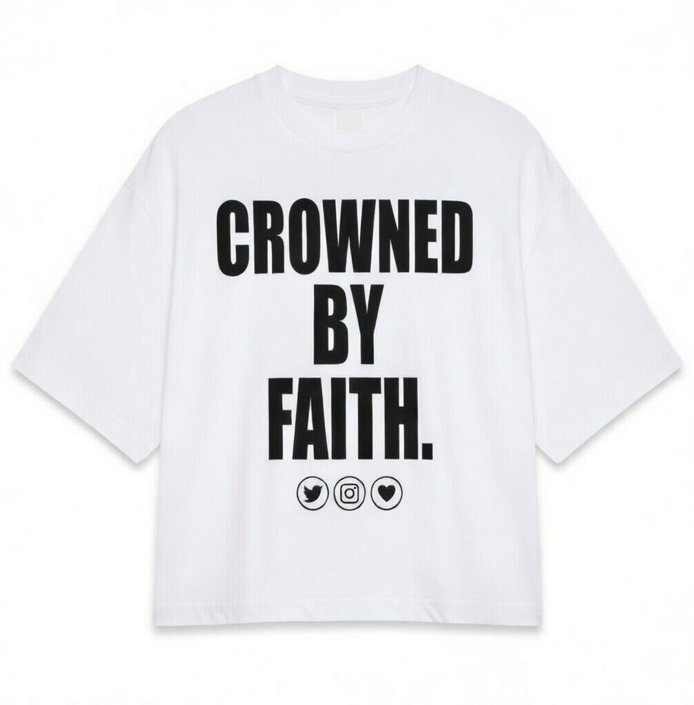 CROWNEDBYFAITH “CROWNED BY FAITH” Boxy Teeshirt