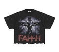 CROWNEDBYFAITH “FAITH” cropped tee shirt