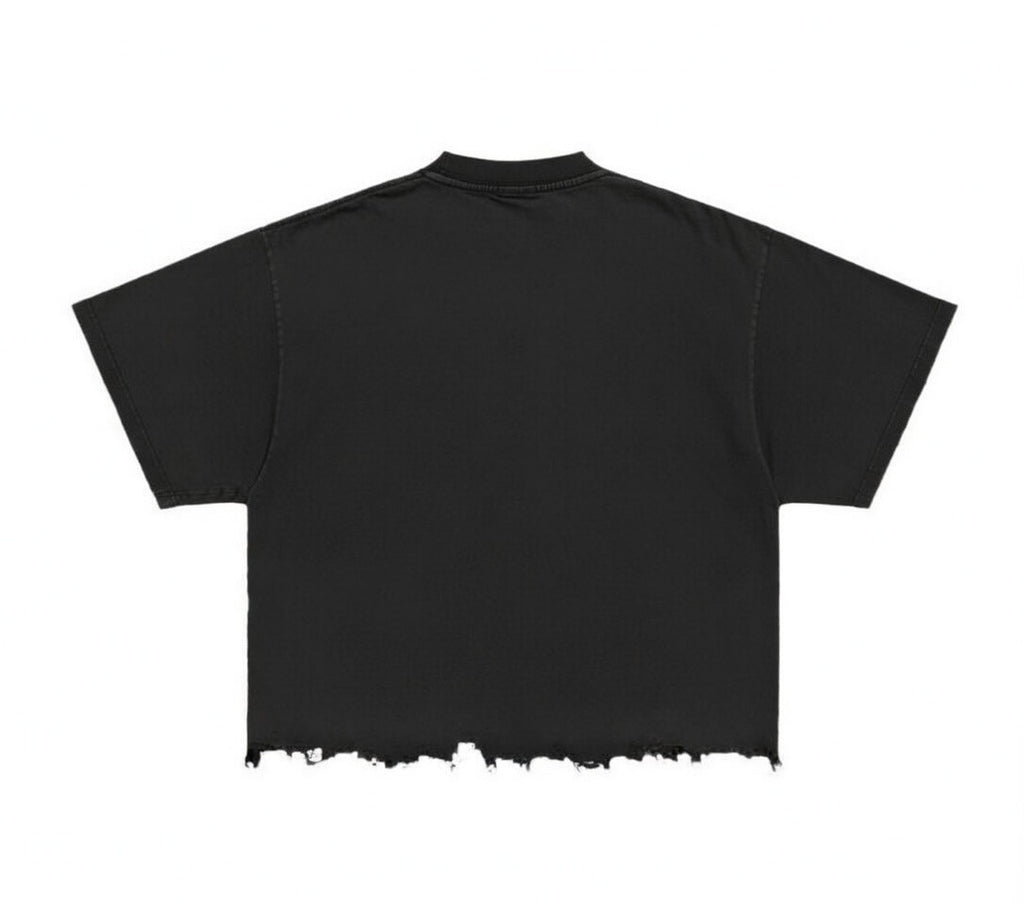 CROWNEDBYFAITH “FAITH” cropped tee shirt
